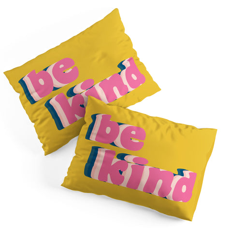 June Journal Be Kind in Yellow Pillow Shams