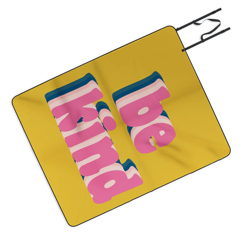 June Journal Be Kind in Yellow Picnic Blanket
