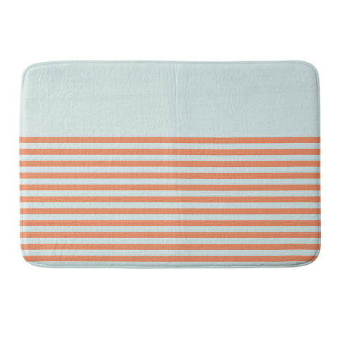 June Journal Beach Stripes 1 Memory Foam Bath Mat