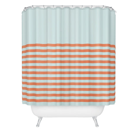 June Journal Beach Stripes 1 Shower Curtain