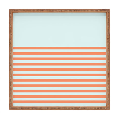 June Journal Beach Stripes 1 Square Tray