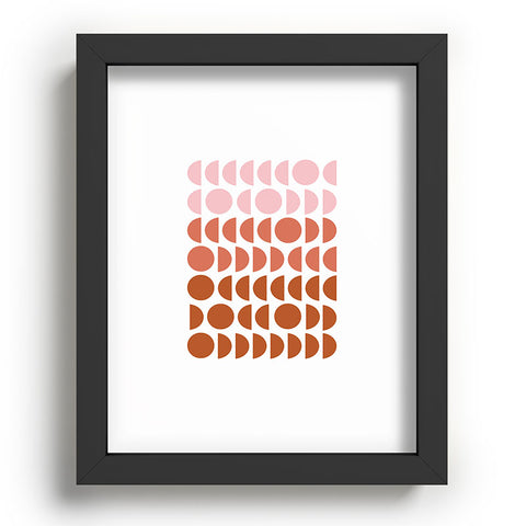 June Journal Blush and Terracotta Circles Recessed Framing Rectangle