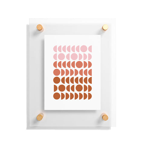 June Journal Blush and Terracotta Circles Floating Acrylic Print