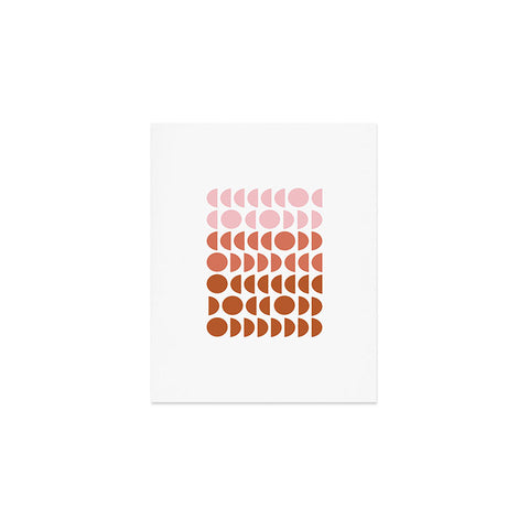 June Journal Blush and Terracotta Circles Art Print