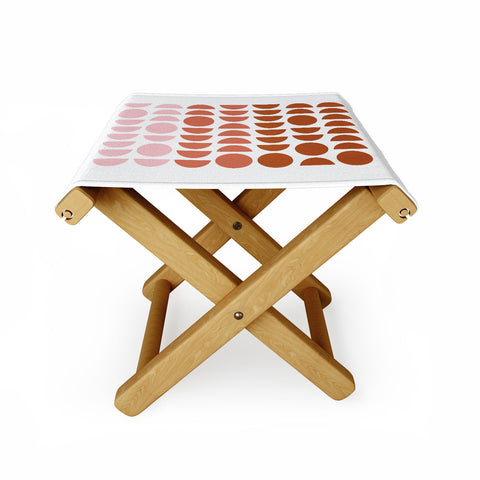 June Journal Blush and Terracotta Circles Folding Stool