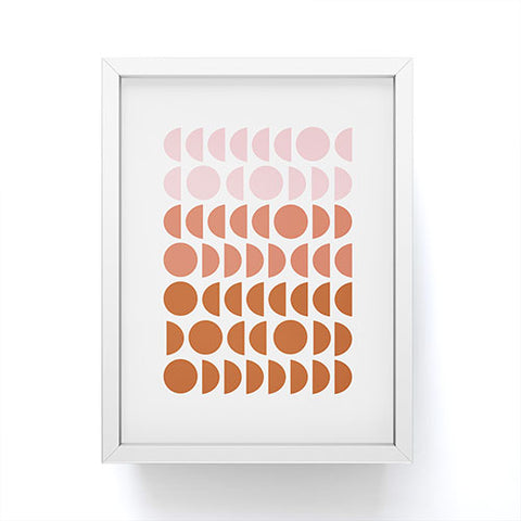 June Journal Blush and Terracotta Circles Framed Mini Art Print