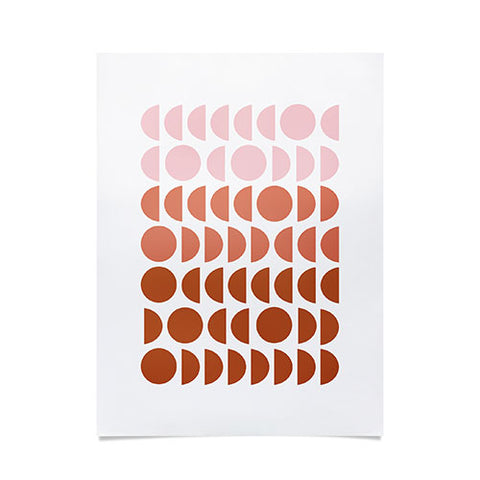 June Journal Blush and Terracotta Circles Poster