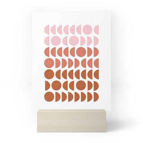 June Journal Blush and Terracotta Circles Mini Art Print