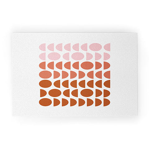 June Journal Blush and Terracotta Circles Welcome Mat