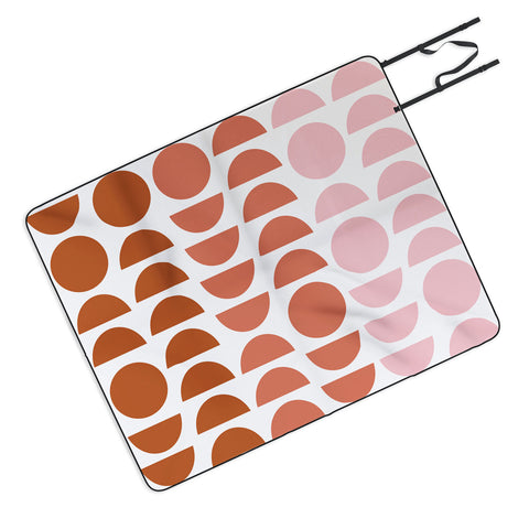June Journal Blush and Terracotta Circles Picnic Blanket