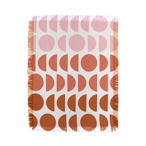 June Journal Blush and Terracotta Circles Throw Blanket