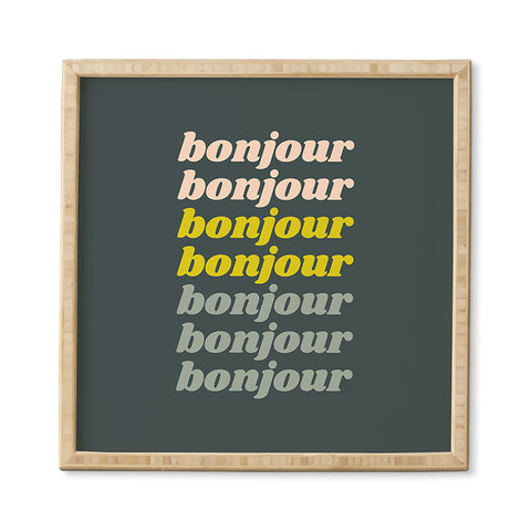 June Journal Bonjour in Pastel Framed Wall Art
