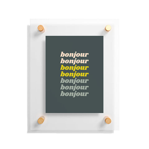 June Journal Bonjour in Pastel Floating Acrylic Print