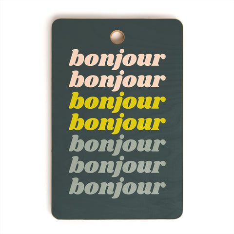 June Journal Bonjour in Pastel Cutting Board Rectangle