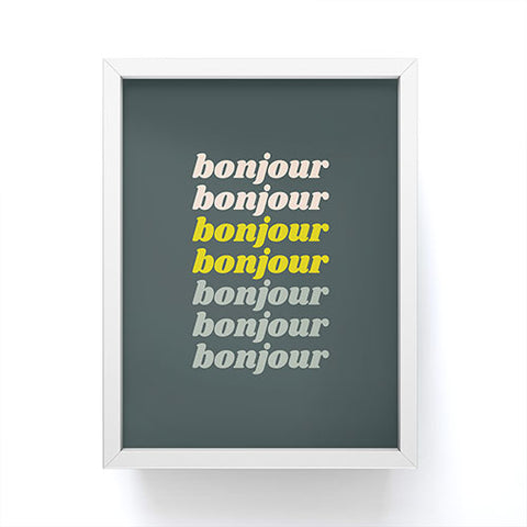 June Journal Bonjour in Pastel Framed Mini Art Print