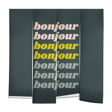 June Journal Bonjour in Pastel Wall Mural