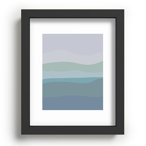 June Journal Calming Ocean Waves in Soft Du Recessed Framing Rectangle