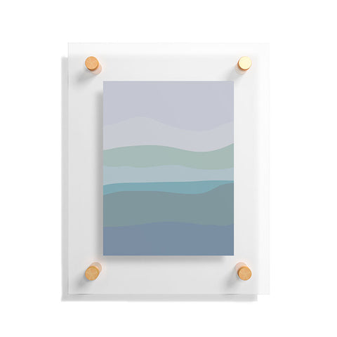 June Journal Calming Ocean Waves in Soft Du Floating Acrylic Print