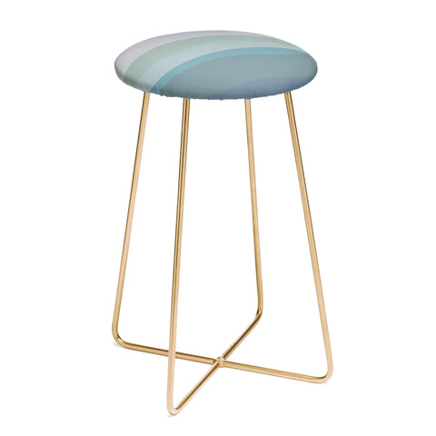 June Journal Calming Ocean Waves in Soft Du Counter Stool