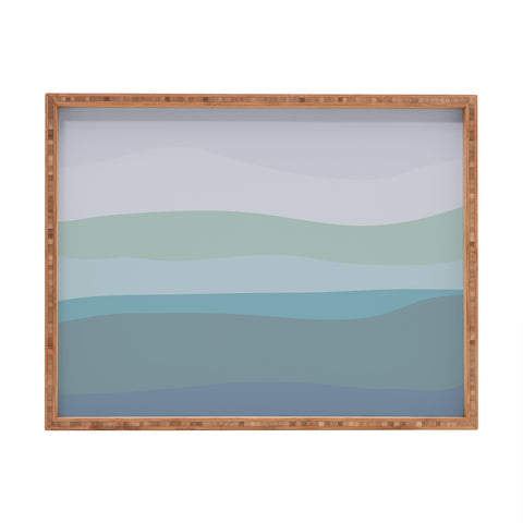 June Journal Calming Ocean Waves in Soft Du Rectangular Tray