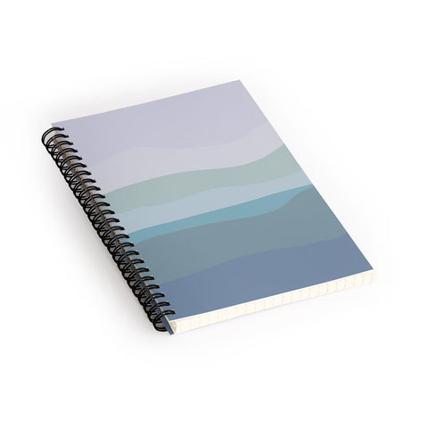 June Journal Calming Ocean Waves in Soft Du Spiral Notebook