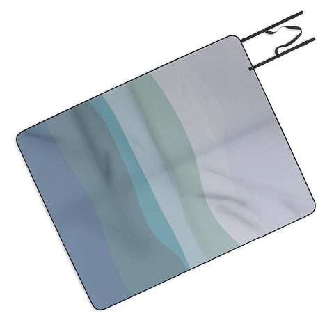June Journal Calming Ocean Waves in Soft Du Picnic Blanket