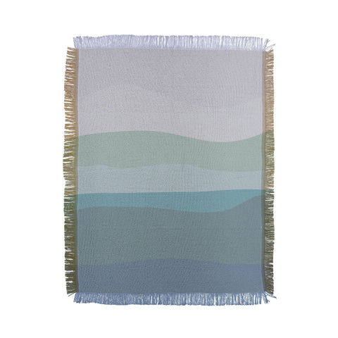 June Journal Calming Ocean Waves in Soft Du Throw Blanket