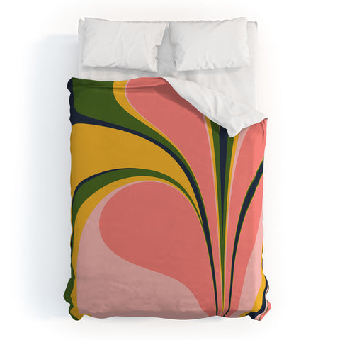 June Journal Color Swirl Duvet Cover
