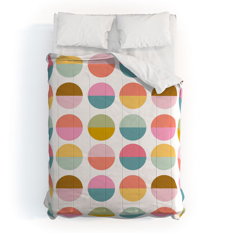June Journal Colorful and Bright Circle Pattern Comforter