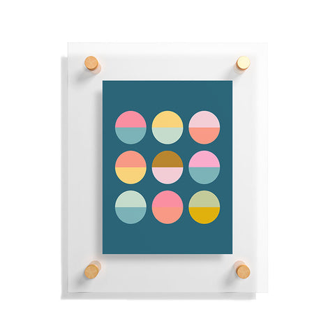 June Journal Colorful Circles Floating Acrylic Print