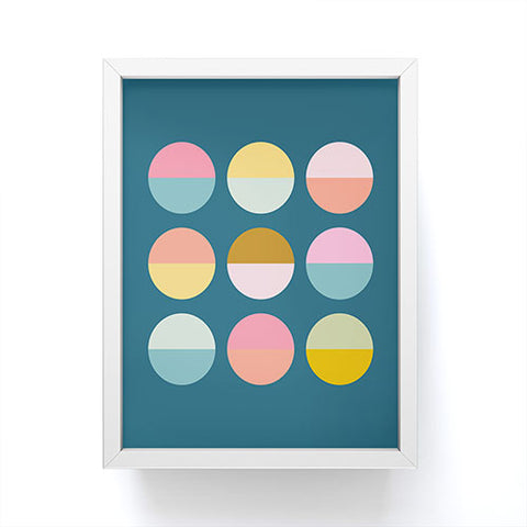 June Journal Colorful Circles Framed Mini Art Print