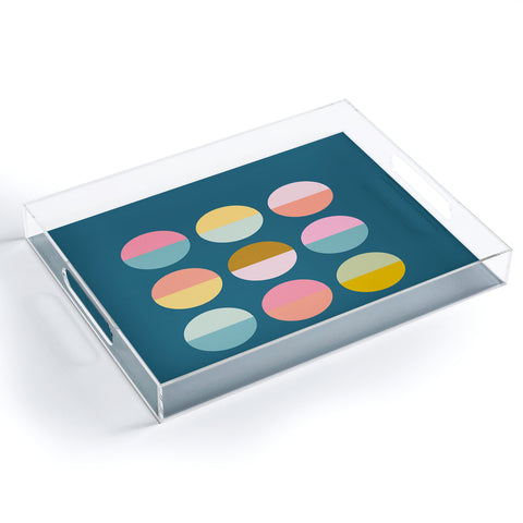 June Journal Colorful Circles Acrylic Tray