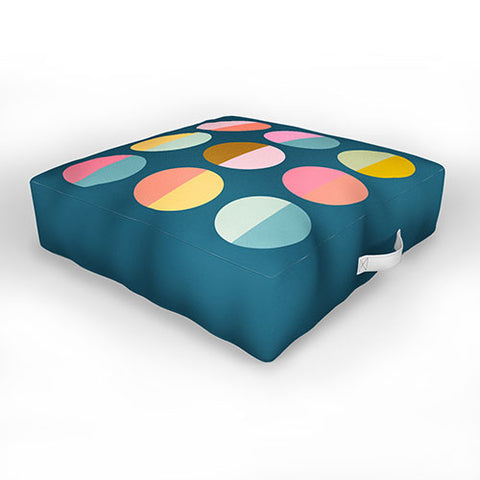 June Journal Colorful Circles Outdoor Floor Cushion