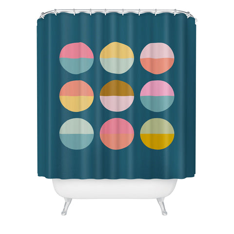 June Journal Colorful Circles Shower Curtain
