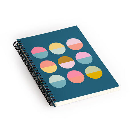 June Journal Colorful Circles Spiral Notebook