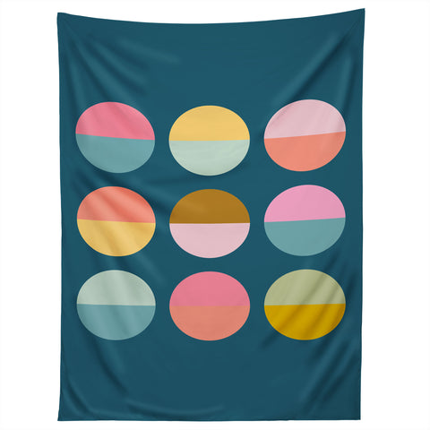 June Journal Colorful Circles Tapestry