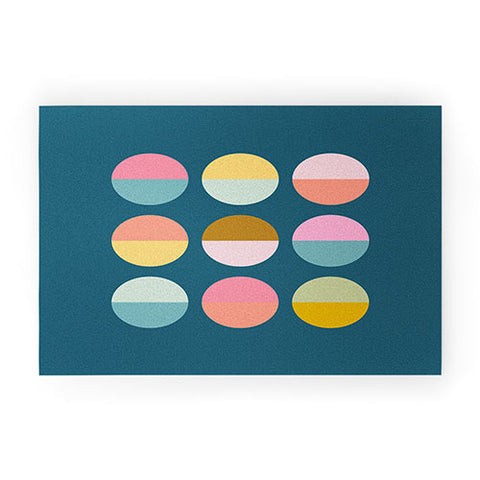 June Journal Colorful Circles Welcome Mat