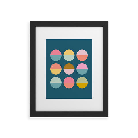 June Journal Colorful Circles Framed Art Print