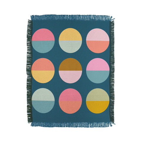 June Journal Colorful Circles Throw Blanket