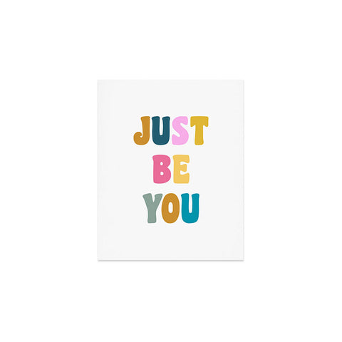 June Journal Colorful Just Be You Lettering Art Print