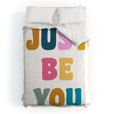 June Journal Colorful Just Be You Lettering Comforter
