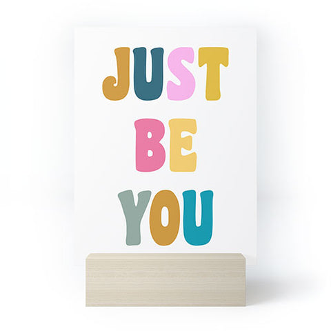 June Journal Colorful Just Be You Lettering Mini Art Print