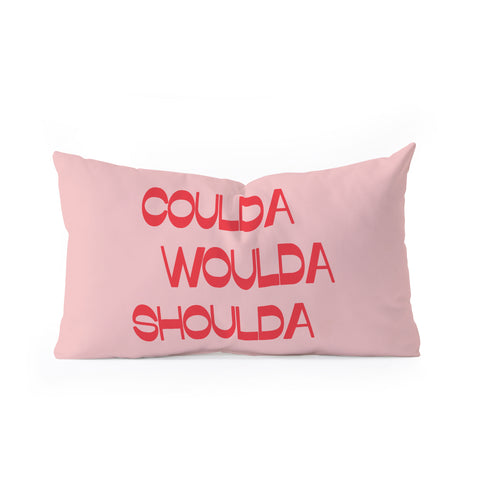 June Journal Coulda Woulda Oblong Throw Pillow