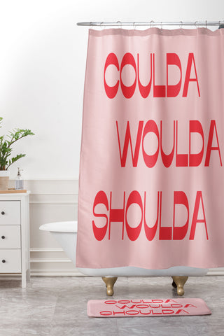 June Journal Coulda Woulda Shower Curtain And Mat