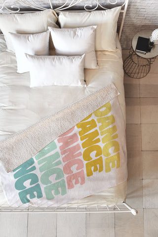 June Journal Dance in Pastel Fleece Throw Blanket
