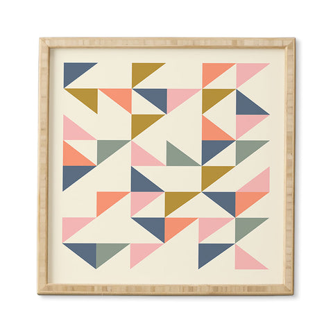 June Journal Floating Triangles Framed Wall Art