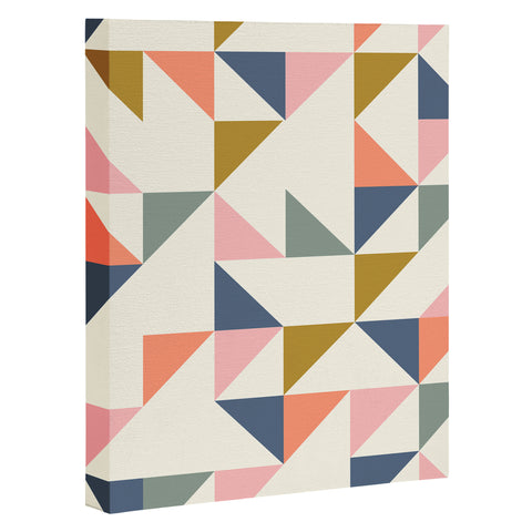 June Journal Floating Triangles Art Canvas