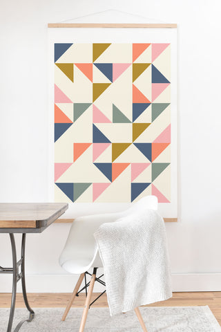 June Journal Floating Triangles Art Print And Hanger
