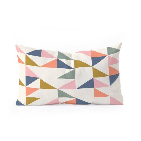 June Journal Floating Triangles Oblong Throw Pillow