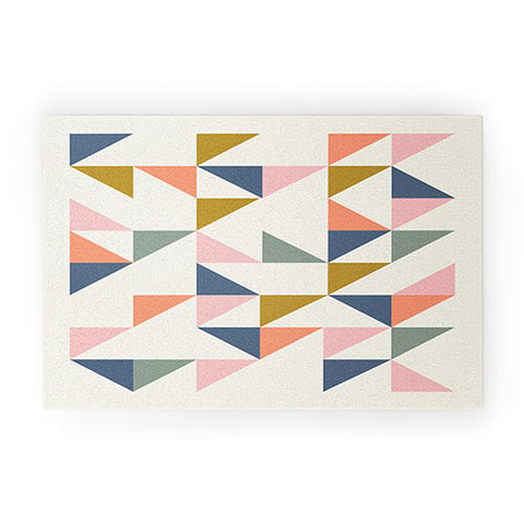 June Journal Floating Triangles Welcome Mat